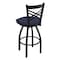 Holland Bar Stool Co 25" Swivel Counter Stool, Black Wrinkle, Graph Anchor Seat 82025BW014 - alternate 4